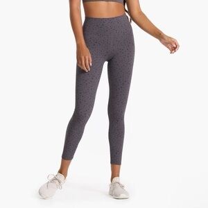 Vuori Studio Leggings in Gray Elm Dot – High Rise Performance Yoga Pants - XS
